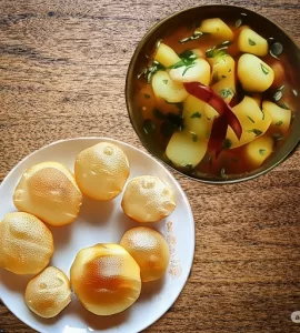Luchi (Poori) with Special Allo Sabzi